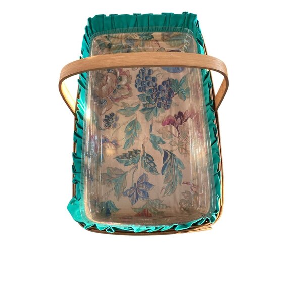 1988 Longaberger JW Collection Large Gathering Basket W/Fabric and Plastic Line - Picture 3 of 16